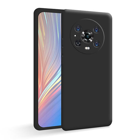 Silikon Hülle Handyhülle Ultra Dünn Flexible Schutzhülle 360 Grad Ganzkörper Tasche für Huawei Honor Magic4 Pro 5G Schwarz