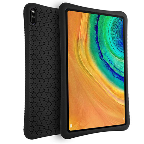 Silikon Hülle Handyhülle Ultra Dünn Flexible Schutzhülle 360 Grad Ganzkörper Tasche für Huawei MatePad Pro Schwarz