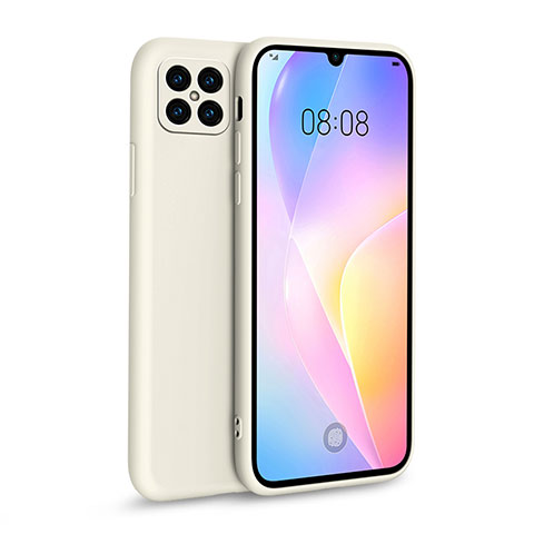 Silikon Hülle Handyhülle Ultra Dünn Flexible Schutzhülle 360 Grad Ganzkörper Tasche für Huawei Nova 8 SE 5G Weiß