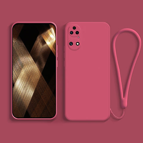 Silikon Hülle Handyhülle Ultra Dünn Flexible Schutzhülle 360 Grad Ganzkörper Tasche für Huawei P50e Rot