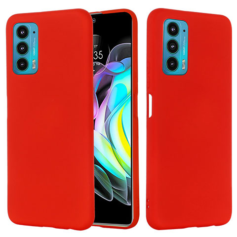 Silikon Hülle Handyhülle Ultra Dünn Flexible Schutzhülle 360 Grad Ganzkörper Tasche für Motorola Moto Edge 20 5G Rot