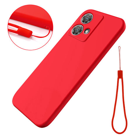 Silikon Hülle Handyhülle Ultra Dünn Flexible Schutzhülle 360 Grad Ganzkörper Tasche für Motorola Moto Edge 40 Neo 5G Rot