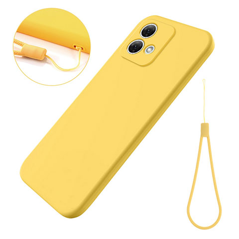 Silikon Hülle Handyhülle Ultra Dünn Flexible Schutzhülle 360 Grad Ganzkörper Tasche für Motorola Moto G84 5G Gelb