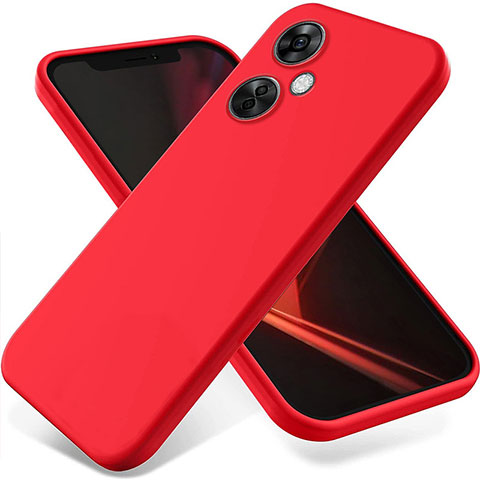 Silikon Hülle Handyhülle Ultra Dünn Flexible Schutzhülle 360 Grad Ganzkörper Tasche für OnePlus Nord CE 3 Lite 5G Rot