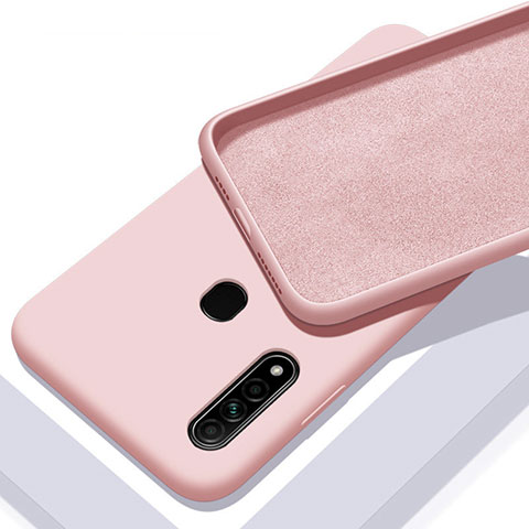 Silikon Hülle Handyhülle Ultra Dünn Flexible Schutzhülle 360 Grad Ganzkörper Tasche für Oppo A31 Rosa