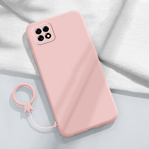 Silikon Hülle Handyhülle Ultra Dünn Flexible Schutzhülle 360 Grad Ganzkörper Tasche für Oppo A53 5G Rosa