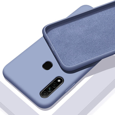 Silikon Hülle Handyhülle Ultra Dünn Flexible Schutzhülle 360 Grad Ganzkörper Tasche für Oppo A8 Grau