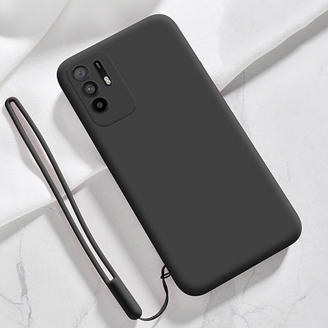 Silikon Hülle Handyhülle Ultra Dünn Flexible Schutzhülle 360 Grad Ganzkörper Tasche für Oppo F19 Pro+ Plus 5G Schwarz