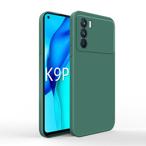 Silikon Hülle Handyhülle Ultra Dünn Flexible Schutzhülle 360 Grad Ganzkörper Tasche für Oppo K9 Pro 5G Nachtgrün