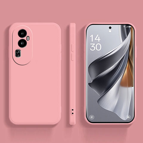 Silikon Hülle Handyhülle Ultra Dünn Flexible Schutzhülle 360 Grad Ganzkörper Tasche für Oppo Reno10 Pro+ Plus 5G Rosa