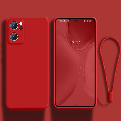 Silikon Hülle Handyhülle Ultra Dünn Flexible Schutzhülle 360 Grad Ganzkörper Tasche für Oppo Reno7 SE 5G Rot