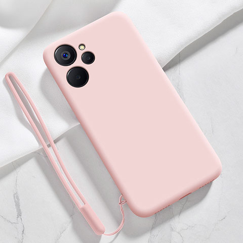 Silikon Hülle Handyhülle Ultra Dünn Flexible Schutzhülle 360 Grad Ganzkörper Tasche für Realme 10T 5G Rosa