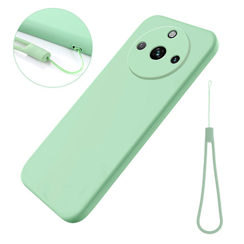 Silikon Hülle Handyhülle Ultra Dünn Flexible Schutzhülle 360 Grad Ganzkörper Tasche für Realme 11 Pro+ Plus 5G Grün