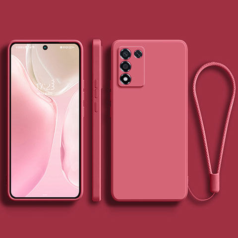 Silikon Hülle Handyhülle Ultra Dünn Flexible Schutzhülle 360 Grad Ganzkörper Tasche für Realme 9 SE 5G Pink