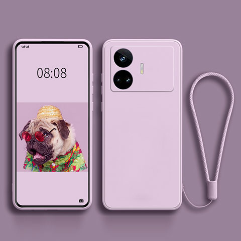 Silikon Hülle Handyhülle Ultra Dünn Flexible Schutzhülle 360 Grad Ganzkörper Tasche für Realme GT Neo5 SE 5G Helles Lila