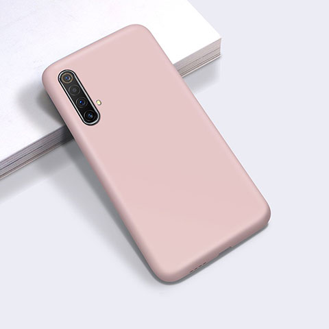 Silikon Hülle Handyhülle Ultra Dünn Flexible Schutzhülle 360 Grad Ganzkörper Tasche für Realme X50 5G Rosa