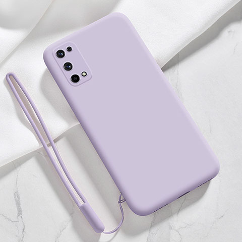 Silikon Hülle Handyhülle Ultra Dünn Flexible Schutzhülle 360 Grad Ganzkörper Tasche für Realme X7 Pro 5G Helles Lila