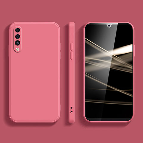 Silikon Hülle Handyhülle Ultra Dünn Flexible Schutzhülle 360 Grad Ganzkörper Tasche für Samsung Galaxy A30S Pink