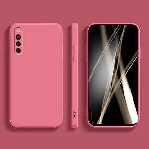 Silikon Hülle Handyhülle Ultra Dünn Flexible Schutzhülle 360 Grad Ganzkörper Tasche für Samsung Galaxy A41 SC-41A Pink