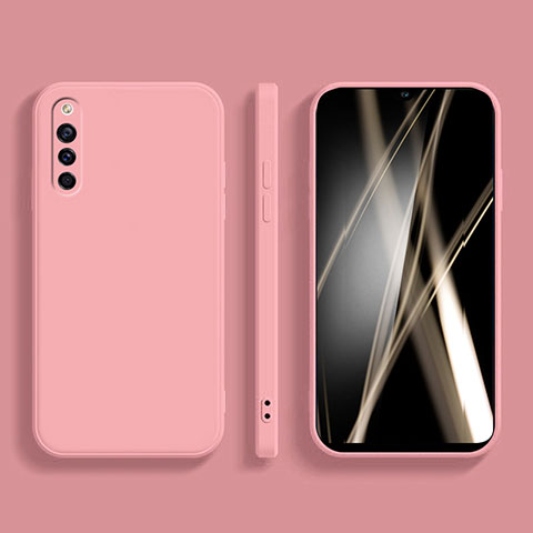 Silikon Hülle Handyhülle Ultra Dünn Flexible Schutzhülle 360 Grad Ganzkörper Tasche für Samsung Galaxy A41 SC-41A Rosa