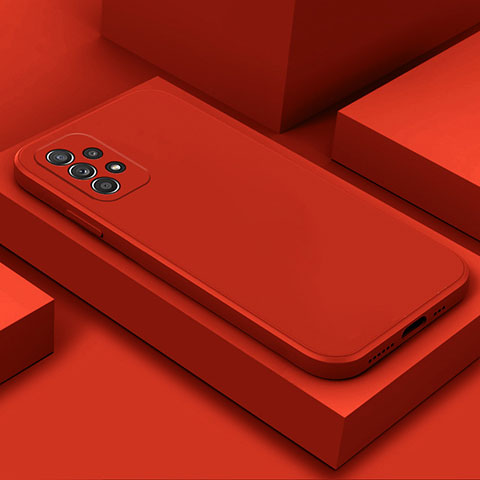 Silikon Hülle Handyhülle Ultra Dünn Flexible Schutzhülle 360 Grad Ganzkörper Tasche für Samsung Galaxy A52 4G Rot