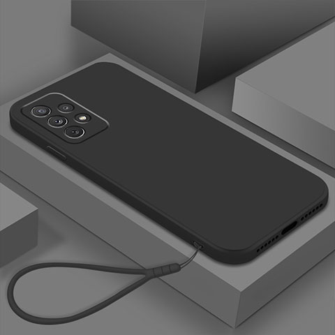 Silikon Hülle Handyhülle Ultra Dünn Flexible Schutzhülle 360 Grad Ganzkörper Tasche für Samsung Galaxy A72 5G Schwarz
