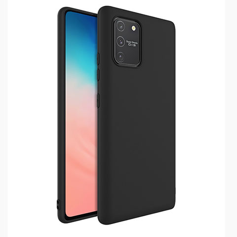 Silikon Hülle Handyhülle Ultra Dünn Flexible Schutzhülle 360 Grad Ganzkörper Tasche für Samsung Galaxy S10 Lite Schwarz