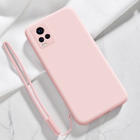 Silikon Hülle Handyhülle Ultra Dünn Flexible Schutzhülle 360 Grad Ganzkörper Tasche für Vivo V20 Pro 5G Rosa