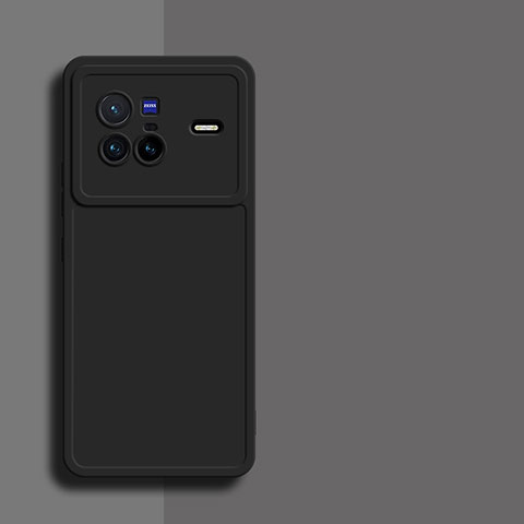 Silikon Hülle Handyhülle Ultra Dünn Flexible Schutzhülle 360 Grad Ganzkörper Tasche für Vivo X80 5G Schwarz