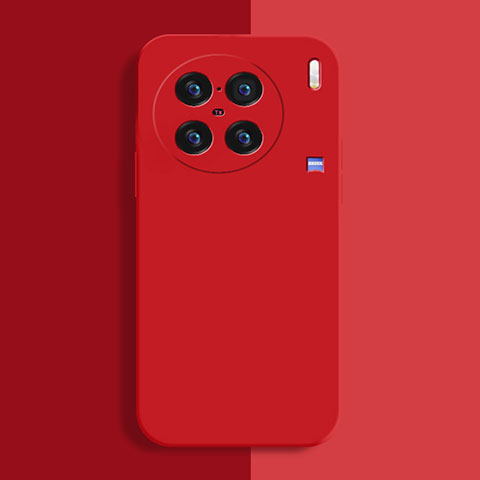 Silikon Hülle Handyhülle Ultra Dünn Flexible Schutzhülle 360 Grad Ganzkörper Tasche für Vivo X90 Pro 5G Rot