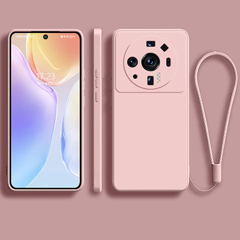 Silikon Hülle Handyhülle Ultra Dünn Flexible Schutzhülle 360 Grad Ganzkörper Tasche für Xiaomi Mi 12S Ultra 5G Rosa