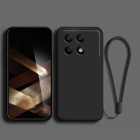 Silikon Hülle Handyhülle Ultra Dünn Flexible Schutzhülle 360 Grad Ganzkörper Tasche für Xiaomi Redmi K70 5G Schwarz