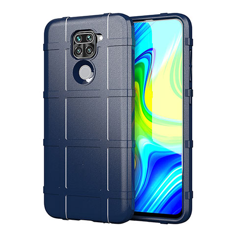 Silikon Hülle Handyhülle Ultra Dünn Flexible Schutzhülle 360 Grad Ganzkörper Tasche für Xiaomi Redmi Note 9 Blau