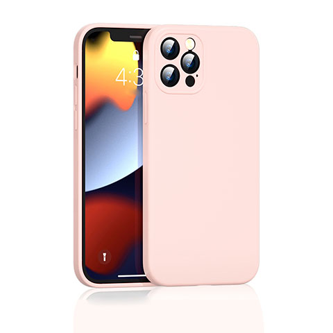 Silikon Hülle Handyhülle Ultra Dünn Flexible Schutzhülle 360 Grad Ganzkörper Tasche G01 für Apple iPhone 13 Pro Max Rosa