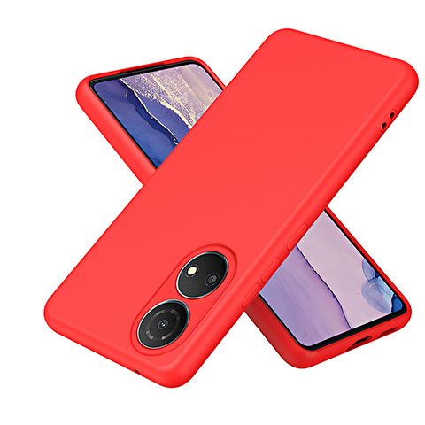 Silikon Hülle Handyhülle Ultra Dünn Flexible Schutzhülle 360 Grad Ganzkörper Tasche H01P für Huawei Honor X7 Rot