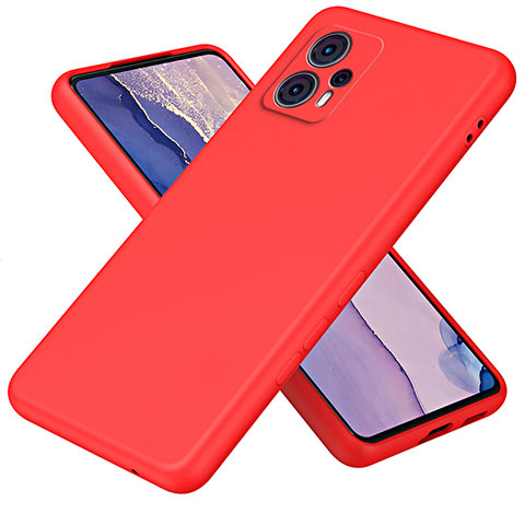 Silikon Hülle Handyhülle Ultra Dünn Flexible Schutzhülle 360 Grad Ganzkörper Tasche H01P für Motorola Moto G23 Rot