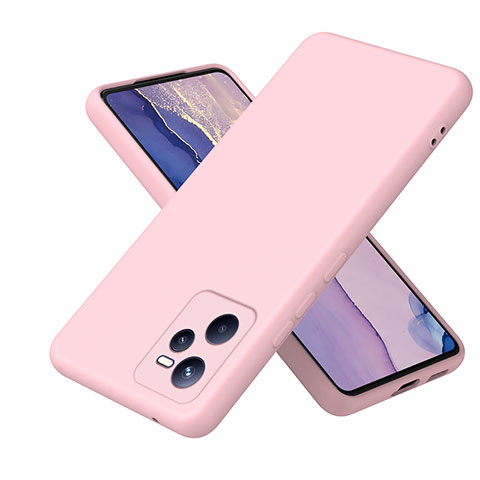 Silikon Hülle Handyhülle Ultra Dünn Flexible Schutzhülle 360 Grad Ganzkörper Tasche H01P für Realme C35 Rosegold