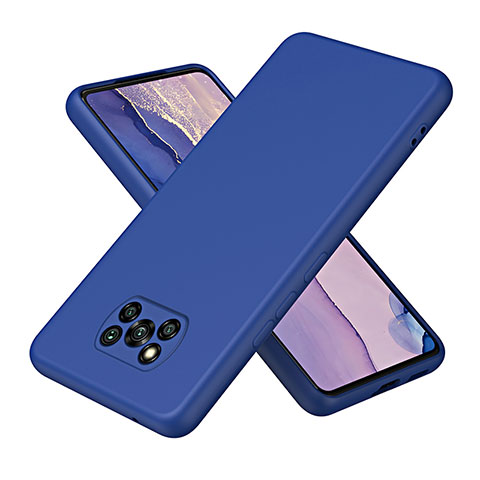 Silikon Hülle Handyhülle Ultra Dünn Flexible Schutzhülle 360 Grad Ganzkörper Tasche H01P für Xiaomi Poco X3 Pro Blau