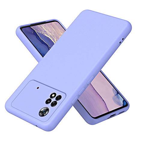 Silikon Hülle Handyhülle Ultra Dünn Flexible Schutzhülle 360 Grad Ganzkörper Tasche H01P für Xiaomi Poco X4 Pro 5G Violett