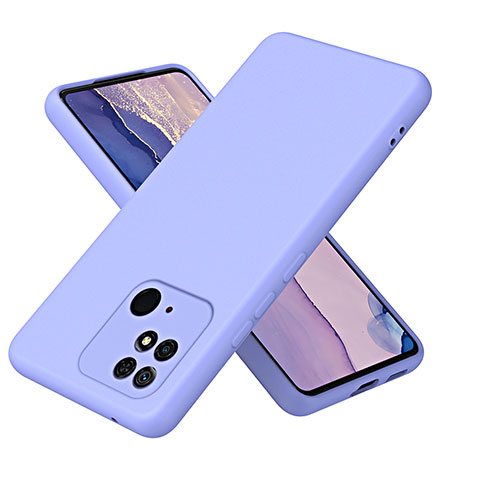 Silikon Hülle Handyhülle Ultra Dünn Flexible Schutzhülle 360 Grad Ganzkörper Tasche H01P für Xiaomi Redmi 10C 4G Violett