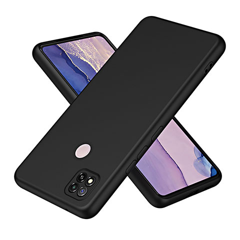 Silikon Hülle Handyhülle Ultra Dünn Flexible Schutzhülle 360 Grad Ganzkörper Tasche H01P für Xiaomi Redmi 9 Activ Schwarz