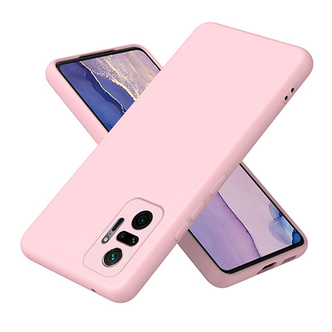 Silikon Hülle Handyhülle Ultra Dünn Flexible Schutzhülle 360 Grad Ganzkörper Tasche H01P für Xiaomi Redmi Note 10 Pro 4G Rosegold