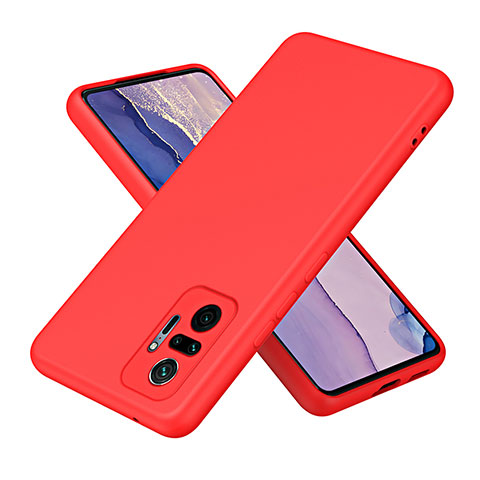 Silikon Hülle Handyhülle Ultra Dünn Flexible Schutzhülle 360 Grad Ganzkörper Tasche H01P für Xiaomi Redmi Note 10 Pro Max Rot