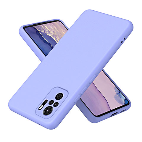 Silikon Hülle Handyhülle Ultra Dünn Flexible Schutzhülle 360 Grad Ganzkörper Tasche H01P für Xiaomi Redmi Note 10S 4G Violett