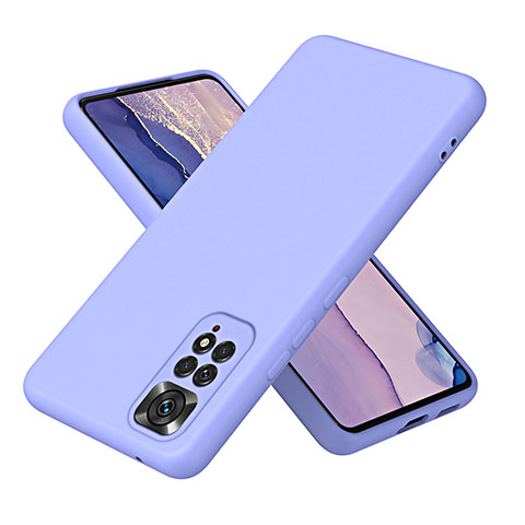 Silikon Hülle Handyhülle Ultra Dünn Flexible Schutzhülle 360 Grad Ganzkörper Tasche H01P für Xiaomi Redmi Note 11 4G (2022) Lavendel Grau