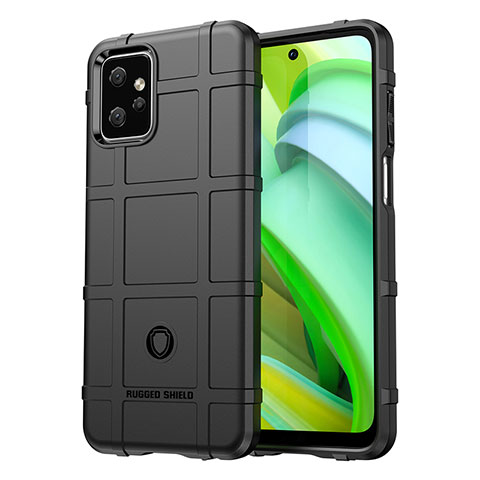 Silikon Hülle Handyhülle Ultra Dünn Flexible Schutzhülle 360 Grad Ganzkörper Tasche J01S für Motorola Moto G Power 5G (2023) Schwarz