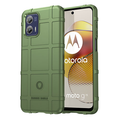 Silikon Hülle Handyhülle Ultra Dünn Flexible Schutzhülle 360 Grad Ganzkörper Tasche J01S für Motorola Moto G73 5G Grün