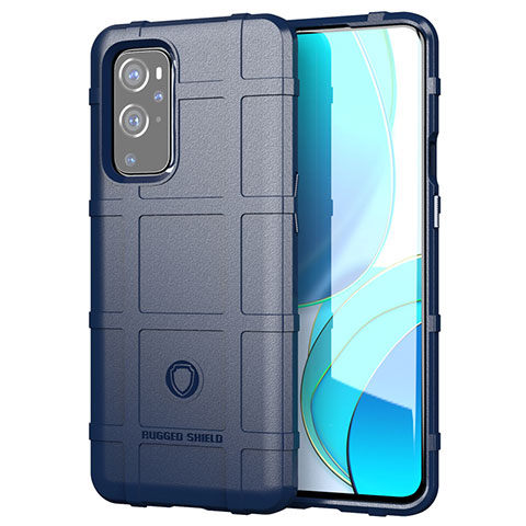 Silikon Hülle Handyhülle Ultra Dünn Flexible Schutzhülle 360 Grad Ganzkörper Tasche J01S für OnePlus 9 Pro 5G Blau