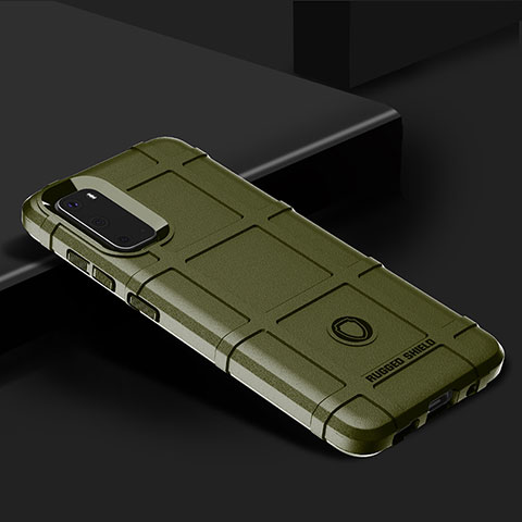 Silikon Hülle Handyhülle Ultra Dünn Flexible Schutzhülle 360 Grad Ganzkörper Tasche J01S für Samsung Galaxy S20 5G Grün