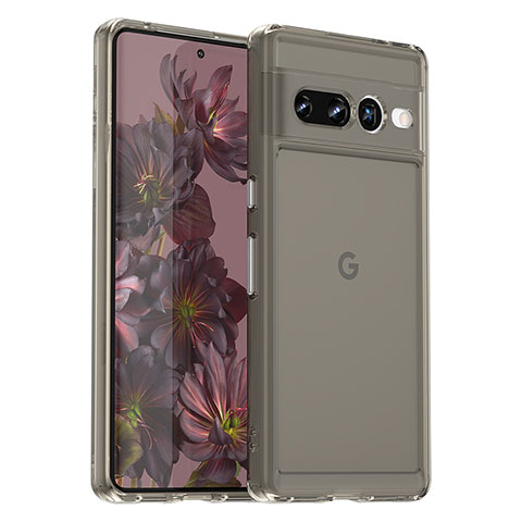 Silikon Hülle Handyhülle Ultra Dünn Flexible Schutzhülle 360 Grad Ganzkörper Tasche J02S für Google Pixel 7 Pro 5G Grau